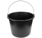 Seau, 16 litres, PVC, noir