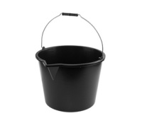 Emmer met schenktuit 20 liter PP zwart