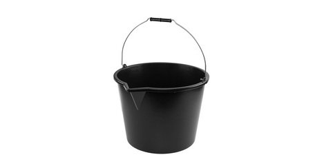 Bucket with spout, 12 liters, PP, black