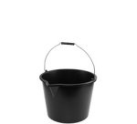 Seau avec bec verseur, 20 litres, PP, noir