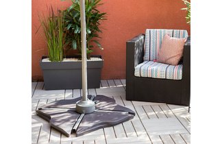 Lest en béton pour parasol, 12 kg, gris foncé