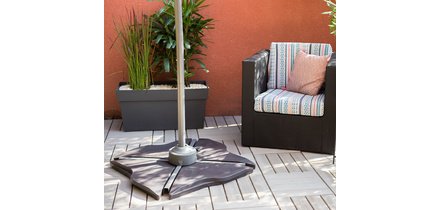 Lest en béton pour parasol, 12 kg, gris foncé