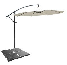 Lest en béton pour parasol, 22 kg, gris foncé