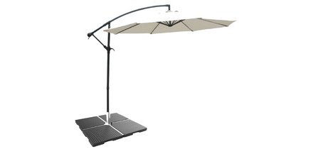 Lest en béton pour parasol, 22 kg, gris foncé
