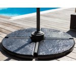 Lest en béton pour parasol, 18 kg, gris foncé