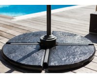 Lest en béton pour parasol, 18 kg, gris foncé