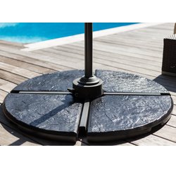 Lest en béton pour parasol, 18 kg, gris foncé