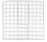 Corbeille à déchets, maille en métal, 60 L, blanc