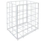 Corbeille à déchets, maille en métal, 20 L, blanc