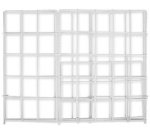 Corbeille à déchets, maille en métal, 20 L, blanc