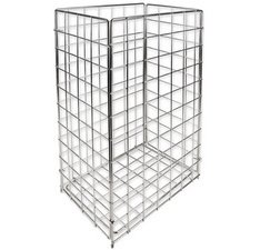 Corbeille à déchets, maille en métal, 60 L, inox