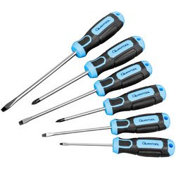 Jeu de tournevis, 6 pièces, noir/bleu