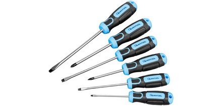 Jeu de tournevis, 6 pièces, noir/bleu