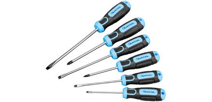 Schraubendreher-Set, 6-teilig, schwarz/blau
