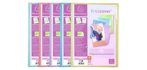 Protège-documents, A4, PP, 50 pochettes, assorti