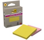 Bloc-notes Super Sticky Recycling Notes, rose/jaune