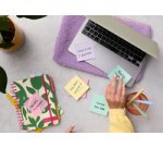 Bloc-notes Super Sticky Recycling Notes, rose/jaune