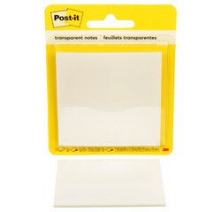 Bloc-notes transparent notes, 73 x 73 mm, incolore