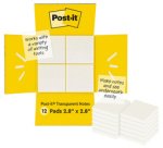 Bloc-notes transparent notes, 73 x 73 mm, incolore