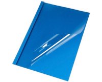 Chemise à reliure thermique aspect cuir, A4, 6 mm, bleu