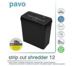 Destructeur de documents Stripcut 12, bandes 6 mm, noir