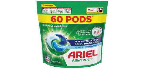 Lessive capsules All-in-1 Universal+, 60 lavages