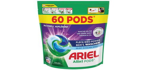 Lessive capsules All-in-1 Color+, 60 lavages