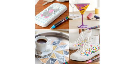 Marqueur posca pc5m peinture base eau inodore tout support pointe moyenne trait          1,8-2,5mm coloris chataigne