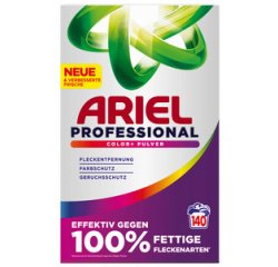 ARIEL PROFESSIONAL Lessive en poudre Color+, 140 lavages