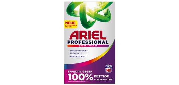 ARIEL PROFESSIONAL Lessive en poudre Color+, 140 lavages