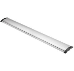 Passe-câbles de sol, alu & ABS, 754 mm, argent