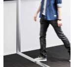 Passe-câbles de sol, alu & ABS, 754 mm, argent