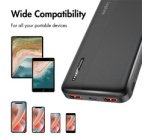 Powerbank, 10.000 mAh, 2x USB-A, 2x USB-C