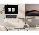 Support de laptop pour bras pour écran, argent