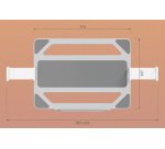 Support de laptop pour bras pour écran, argent