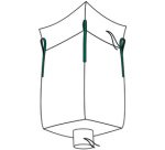 Big Bag avec jupe & goulotte, 900 x 900 mm, blanc