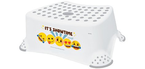 kids Marchepied 'tomek emoji showtime', blanc
