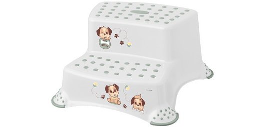 Kindertritt 'Igor Dogs', 2 Stufen, weiß