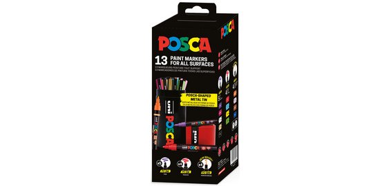 Marqueur à pigment, tube en métal de 13 pièces