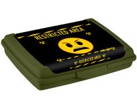 Boîte à goûter 'carla mini emoji danger', olive