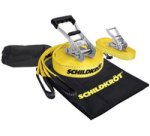 Slackline, longueur: 15 m, jaune