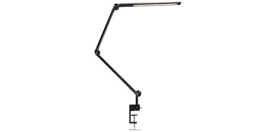 Lampe de bureau à LED 'Ray Flex', avec pince, noir