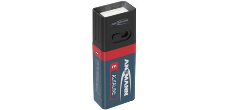Mini lampe LED ACTION avec pile 9V, noir
