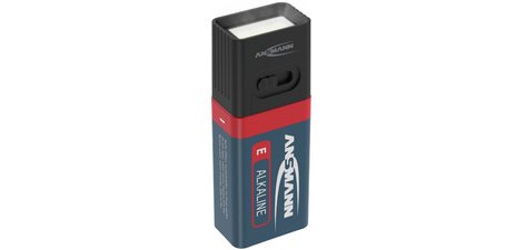 Mini-LED-Lampe ACTION mit 9V-Batterie, schwarz