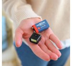 Mini lampe LED ACTION avec pile 9V, noir