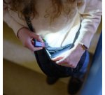 Mini lampe LED ACTION avec pile 9V, noir