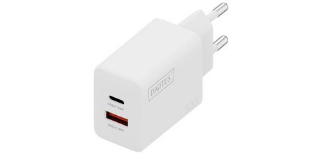 USB GaN Netzladegerät, USB-C/USB-A, 30 W, weiß