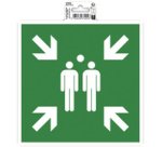 Panneau de signalisation 'Point de rassemblement'