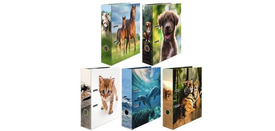 Classeur à motif 'Animaux préférés', assortiment