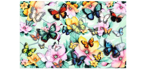 Sous-main 'Papillons', (L)550 x (H)350 mm